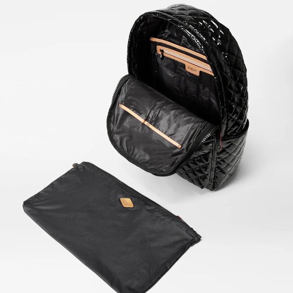 MZ Wallace Metro Backpack II in Black Lacquer - Picture 4 of 4